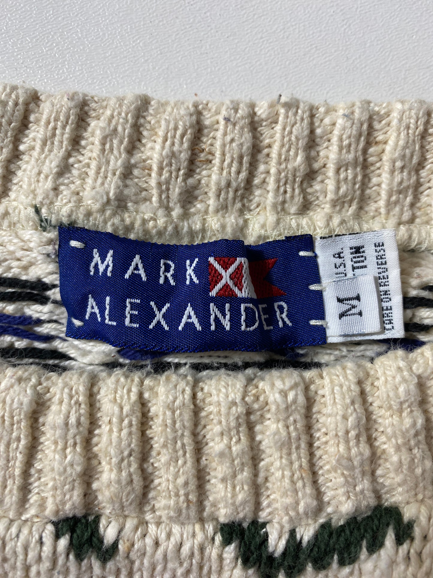 .90's MARK ALEXANDER Made in USA Size M Vintage Knitwear / F9437K