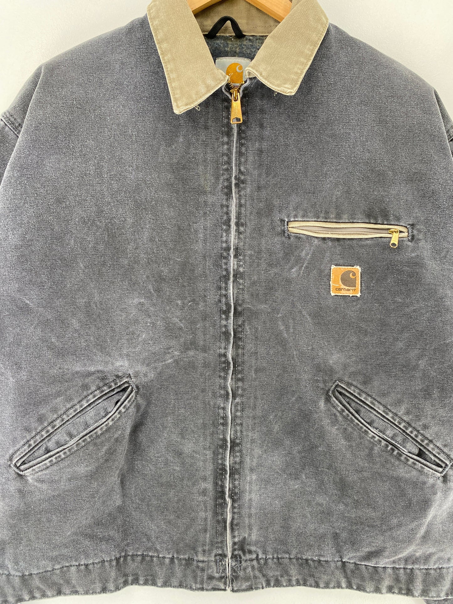 Vintage CARHARTT Size XL ZIP-UP Duck Jacket / F2739J
