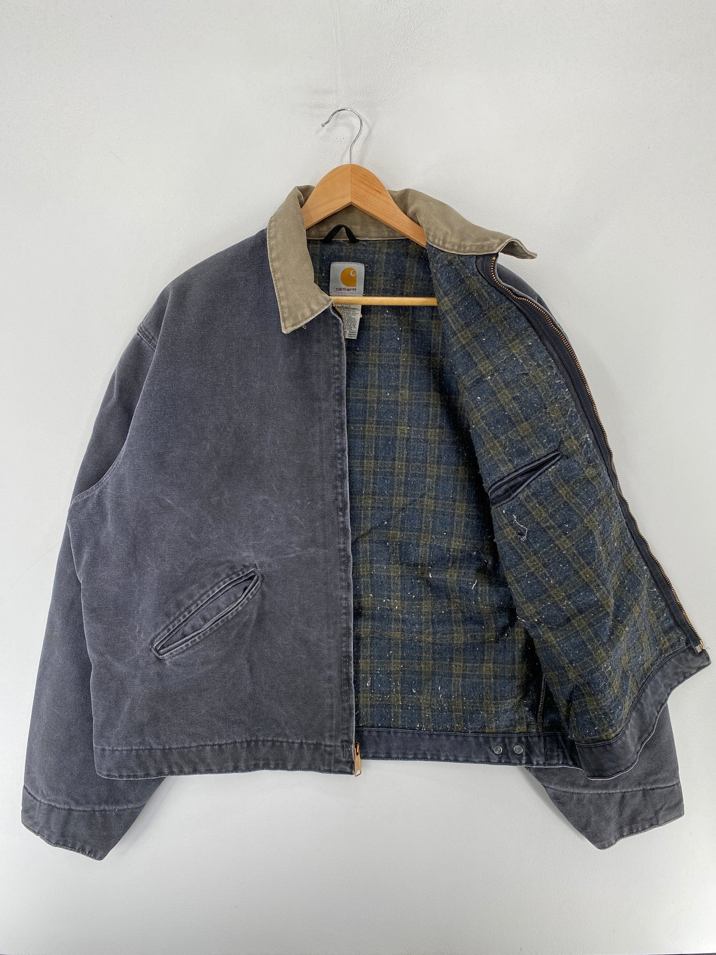 Vintage CARHARTT Size XL ZIP-UP Duck Jacket / F2739J
