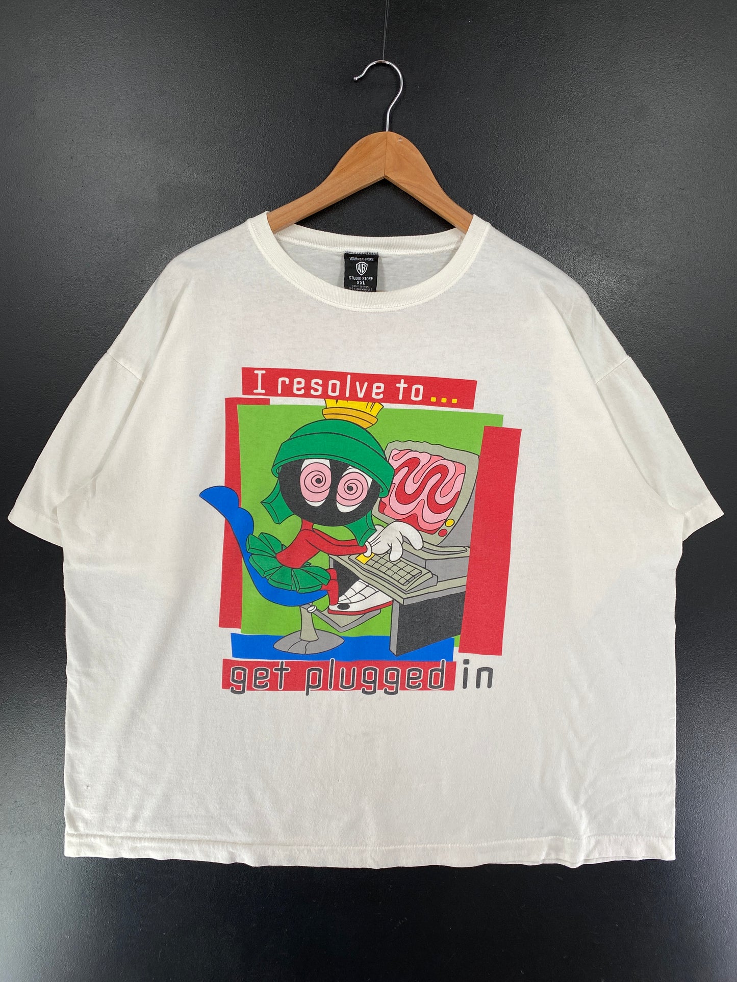 1995 LOONEY TUNES MARVIN THE MARTIAN Made in USA Size XXL Vintage T-Shirt / G6816T