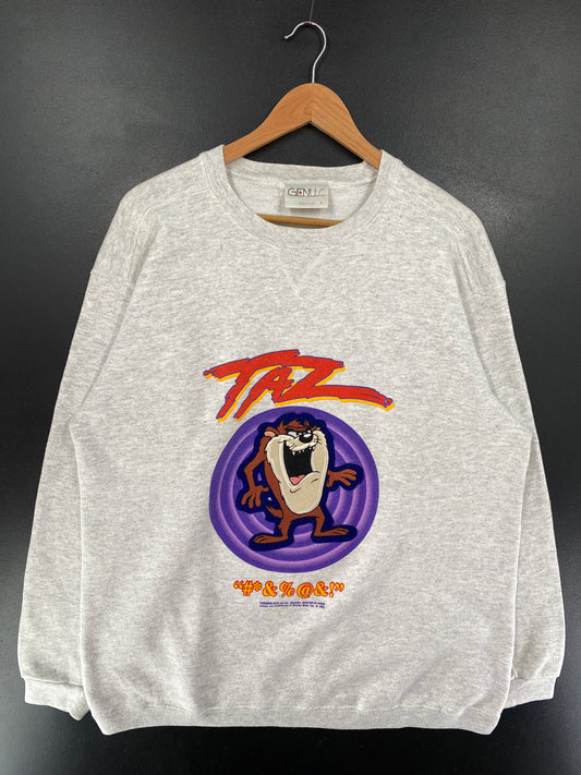 1992 LOONEY TUNES TAZ Made in USA Size L Vintage Sweat-shirt / G6828S