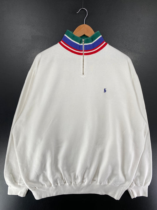 90’s POLO RALPH LAUREN Size XL Vintage Half Zip Sweat-Shirt / G6854S