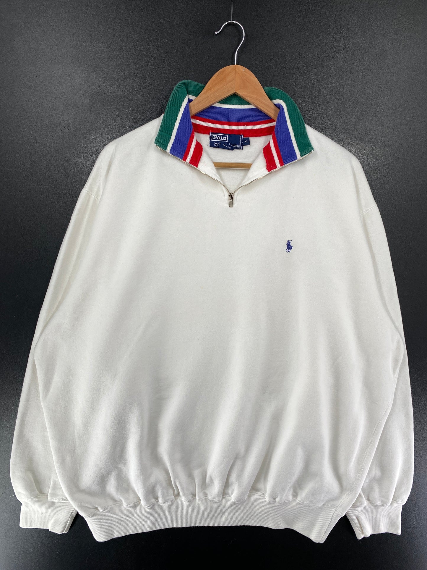90’s POLO RALPH LAUREN Size XL Vintage Half Zip Sweat-Shirt / G6854S