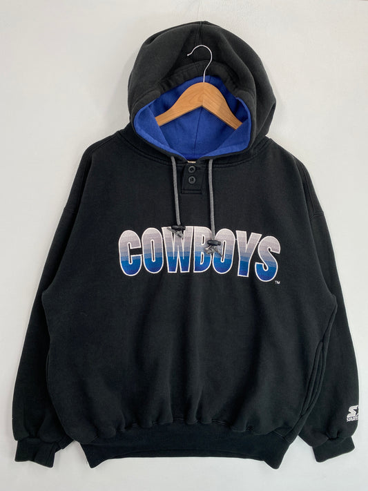 90’s STARTER x DALLAS COWBOYS Size M NFL Hoodie Sweatshirt / G6875S