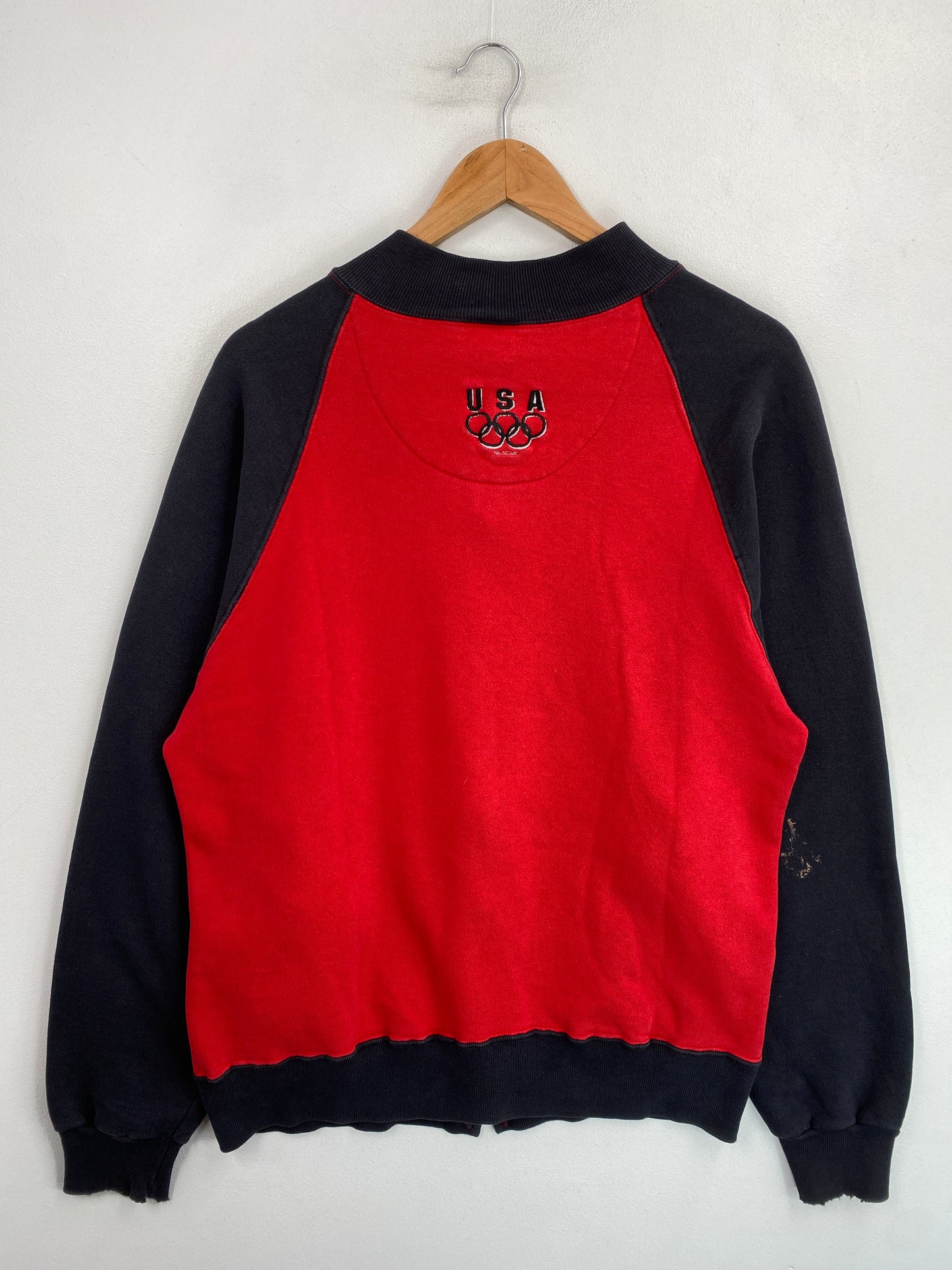 90's CHAMPION OLYMPIC USA Made in USA Size L Vintage Zip-Up Sweat-Shirts / G6881S