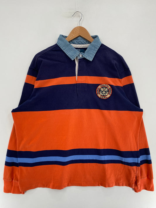 90’s POLO RALPH LAUREN Size XXL Vintage Rugby-Shirt / G3234R