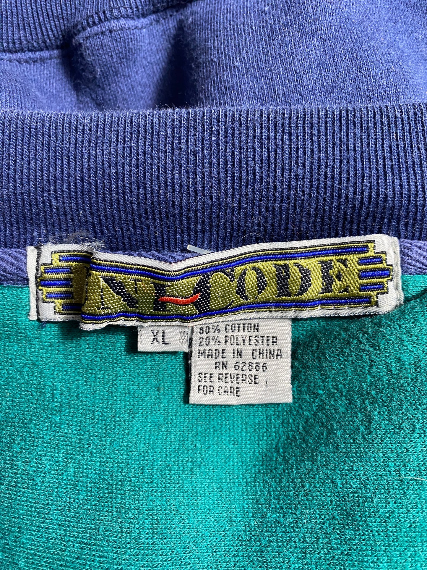 Vintage UNICODE Size XL Vintage Button-down Sweat-Shirt / F9693S