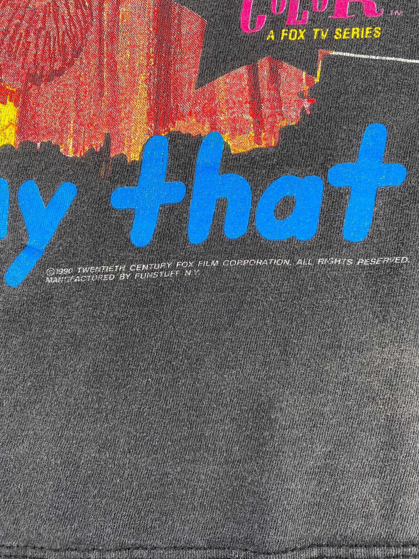 1990 IN LIVING COLOR A FOX SERIES Size No Tag (Approx.M) Vintage T-Shirt / F9707T