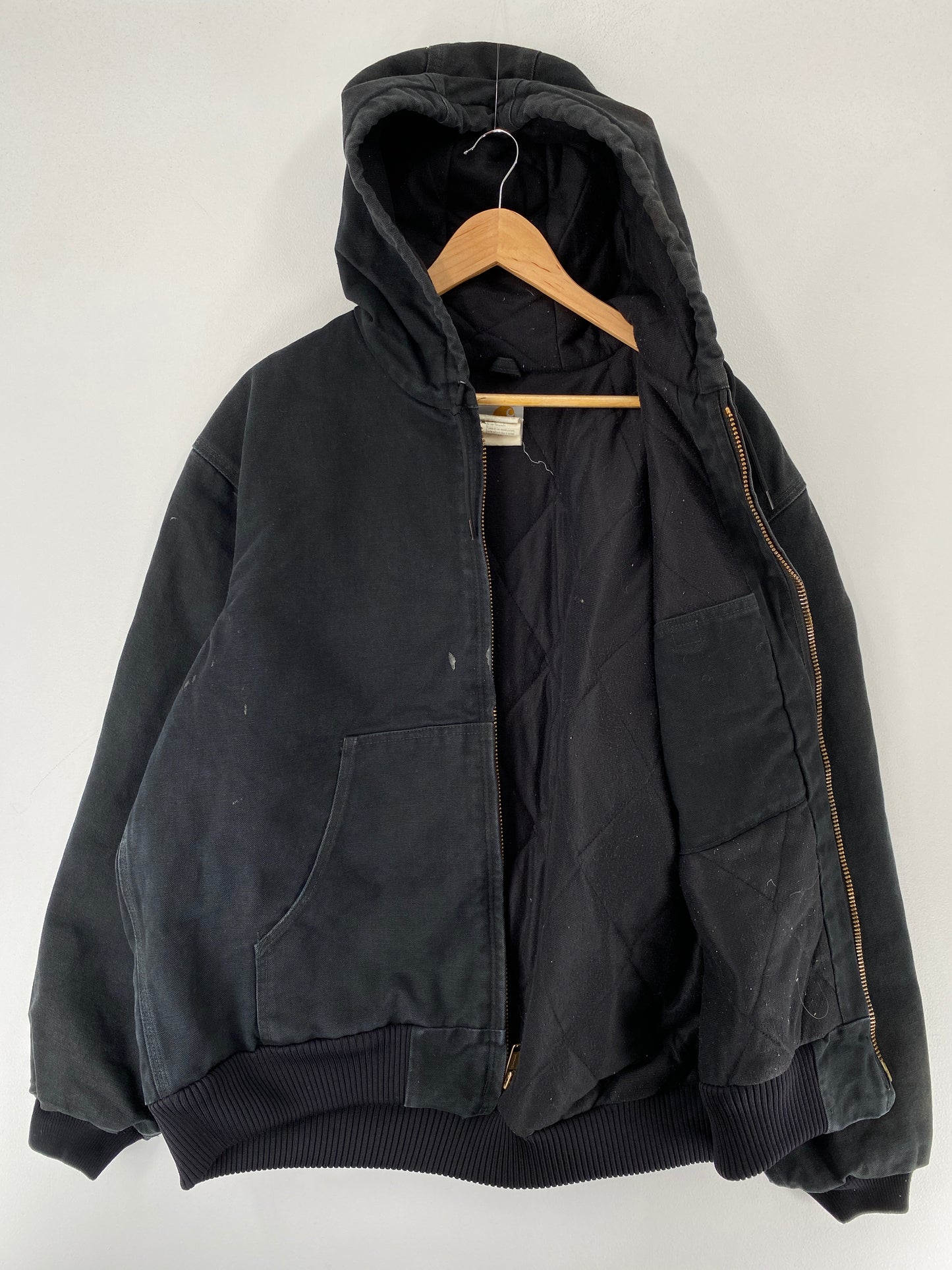 Vintage CARHARTT Size L Zip-Up Hoodie Duck Jacket / F2947J