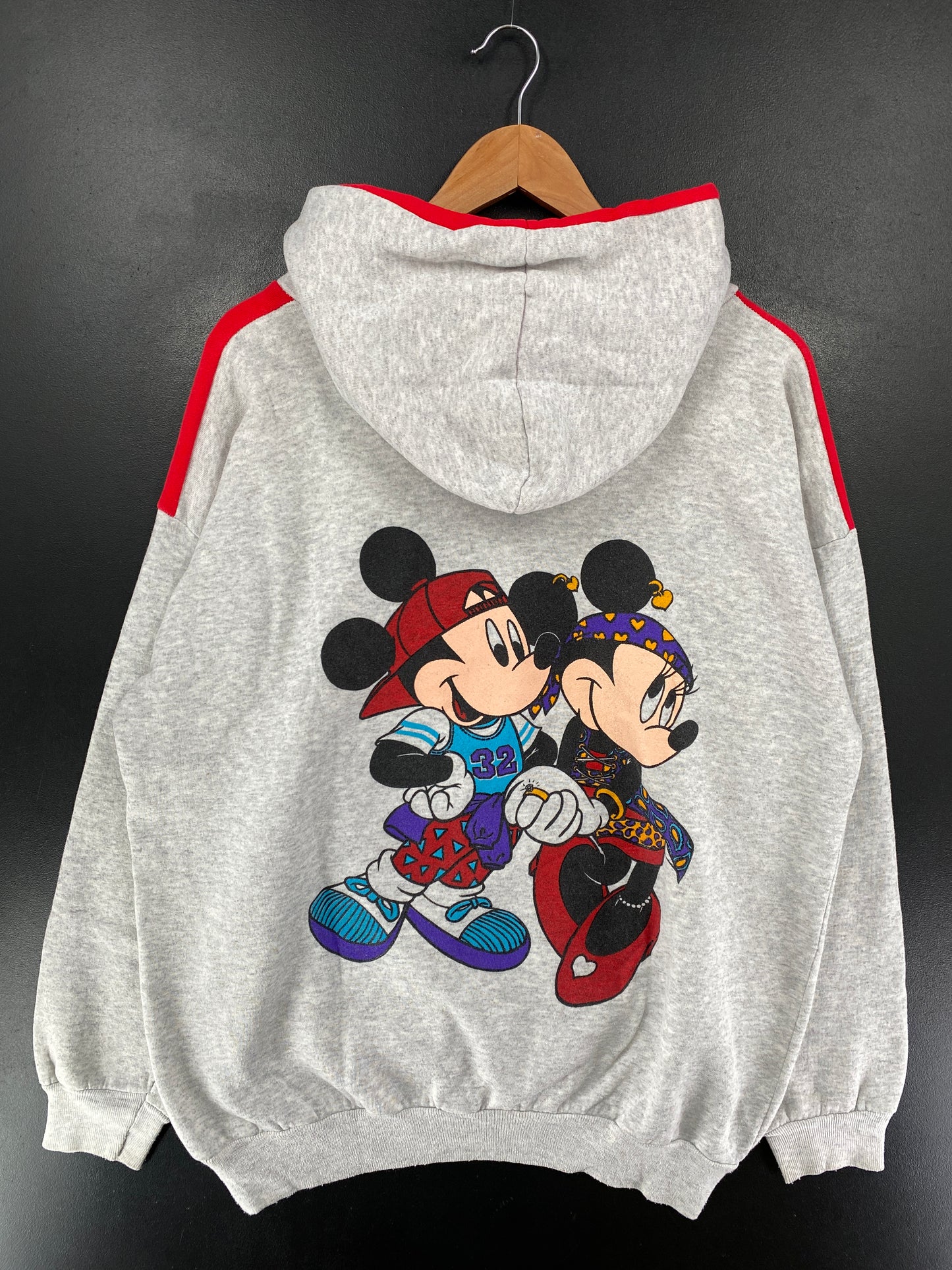 80’s DISNEY MICKEY AND MINNIE Size XL Vintage Hoodie Sweat-shirt / G6911S