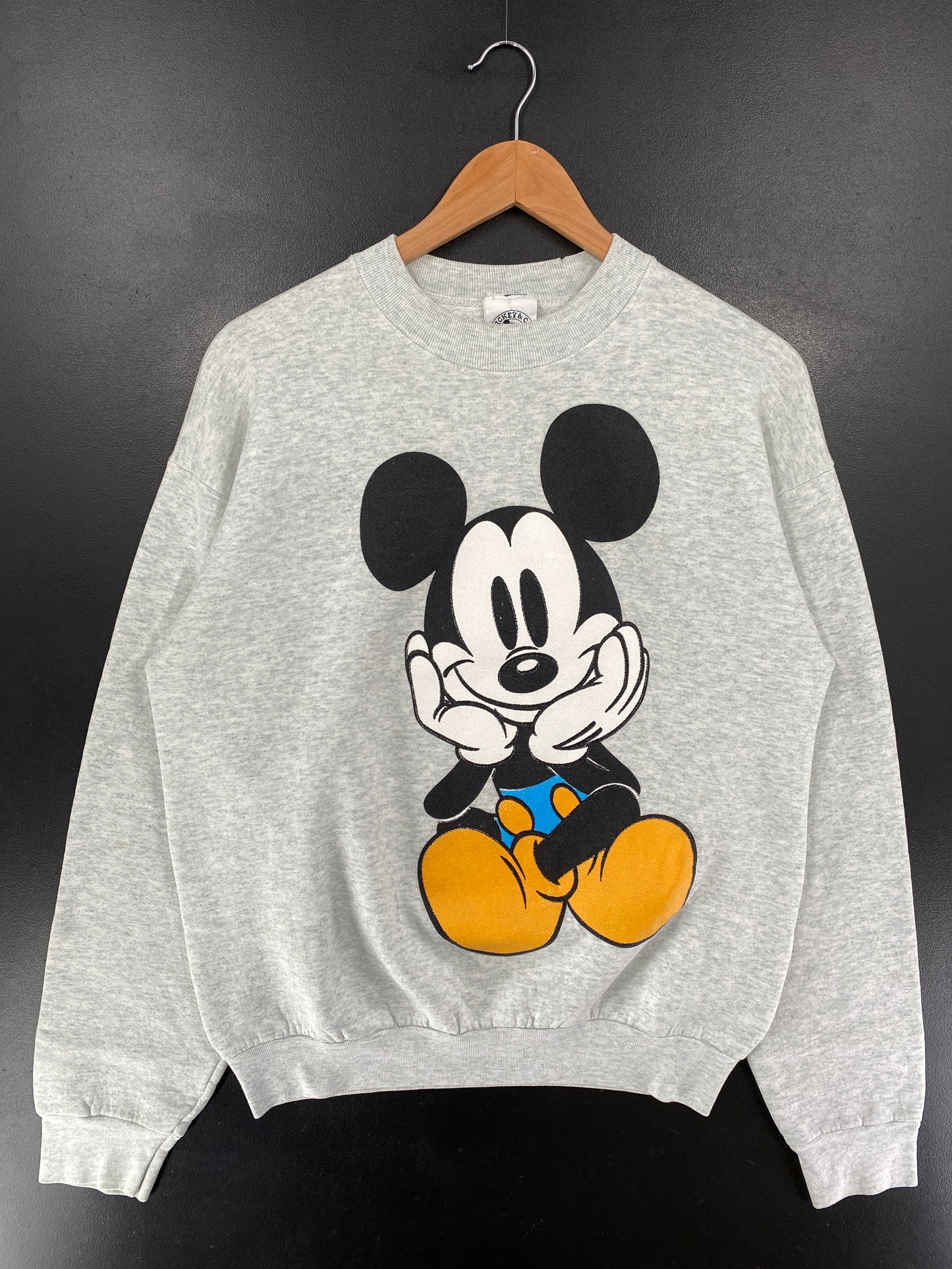 90's DISNEY MICKEY Size No Tag (Approx.L) Vintage Sweat-Shirt / G6918S