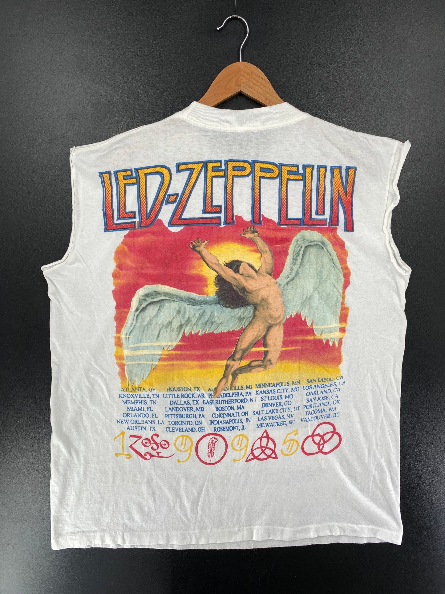 1995 LED ZEPPELIN ROBERT PLANT & JIMMY PAGE Size No Tag (Approx.L) Vintage Music T-Shirt / G6984T