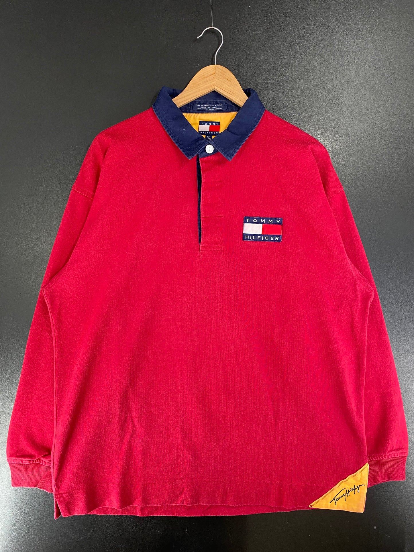 90’s TOMMY HILFIGER Size XL Vintage Rugby-Shirt / G3370R