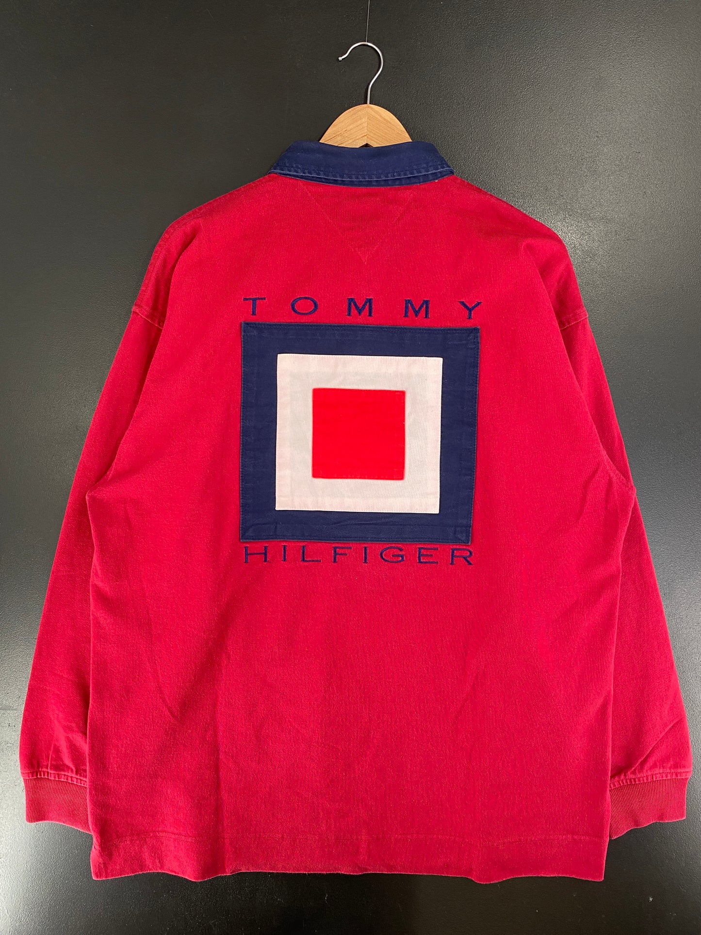 90’s TOMMY HILFIGER Size XL Vintage Rugby-Shirt / G3370R