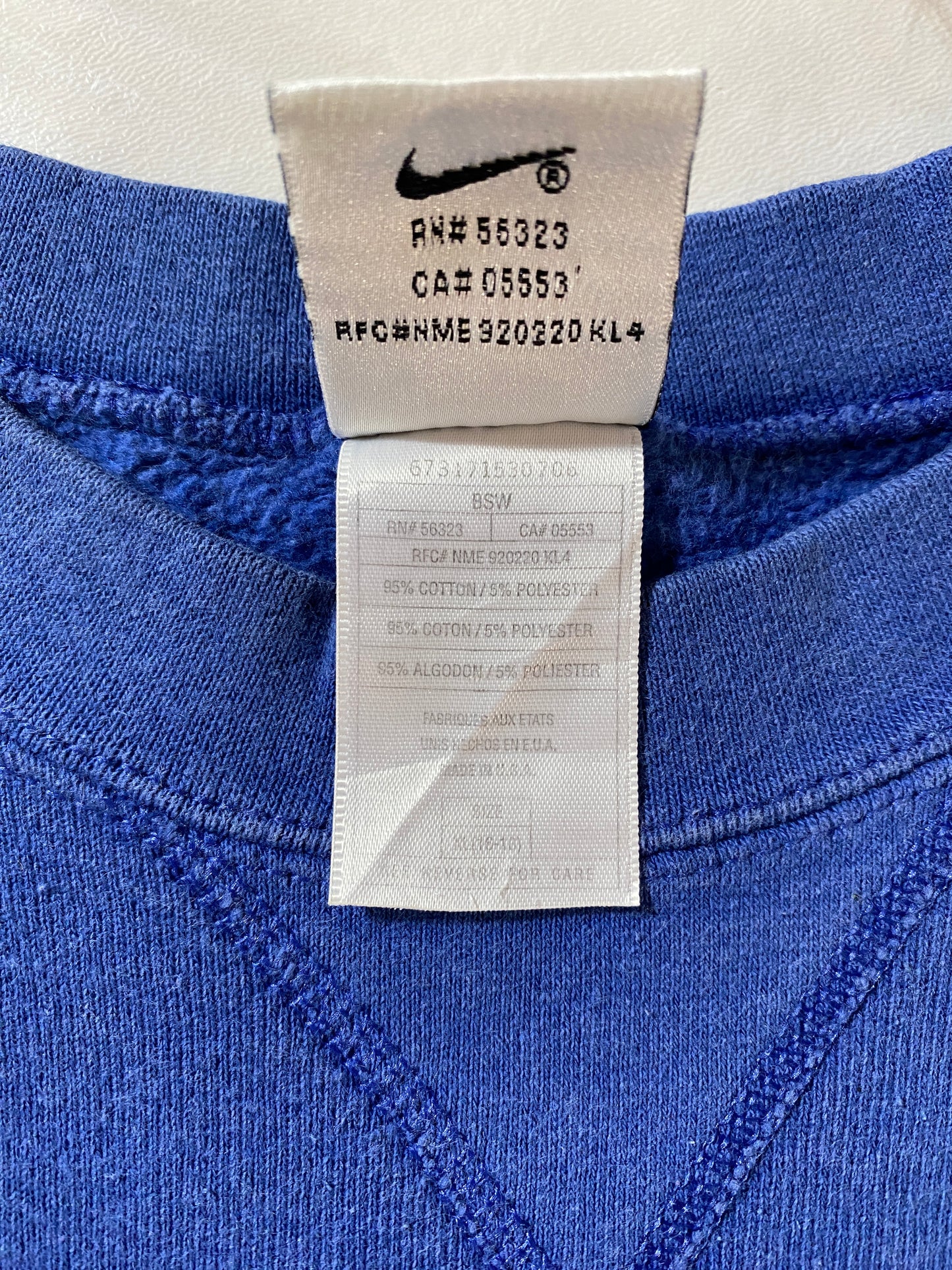 (Boys XL) 90’s NIKE MINI SWOOSH Sweat-shirt / A0611S