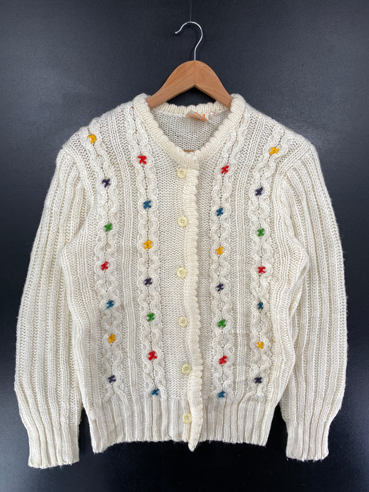 Vintage Cardigan Size Ladies L Knit Sweater / G6991K