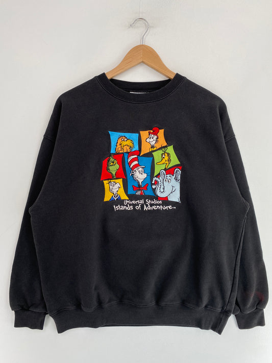 00' UNIVERSAL STUDIOS THE CAT IN THE HAT Size M Vintage Sweat-shirt / G3391S