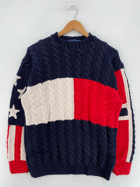 90’s TOMMY HILFIGER Size L Vintage Knit Sweater / G5292K