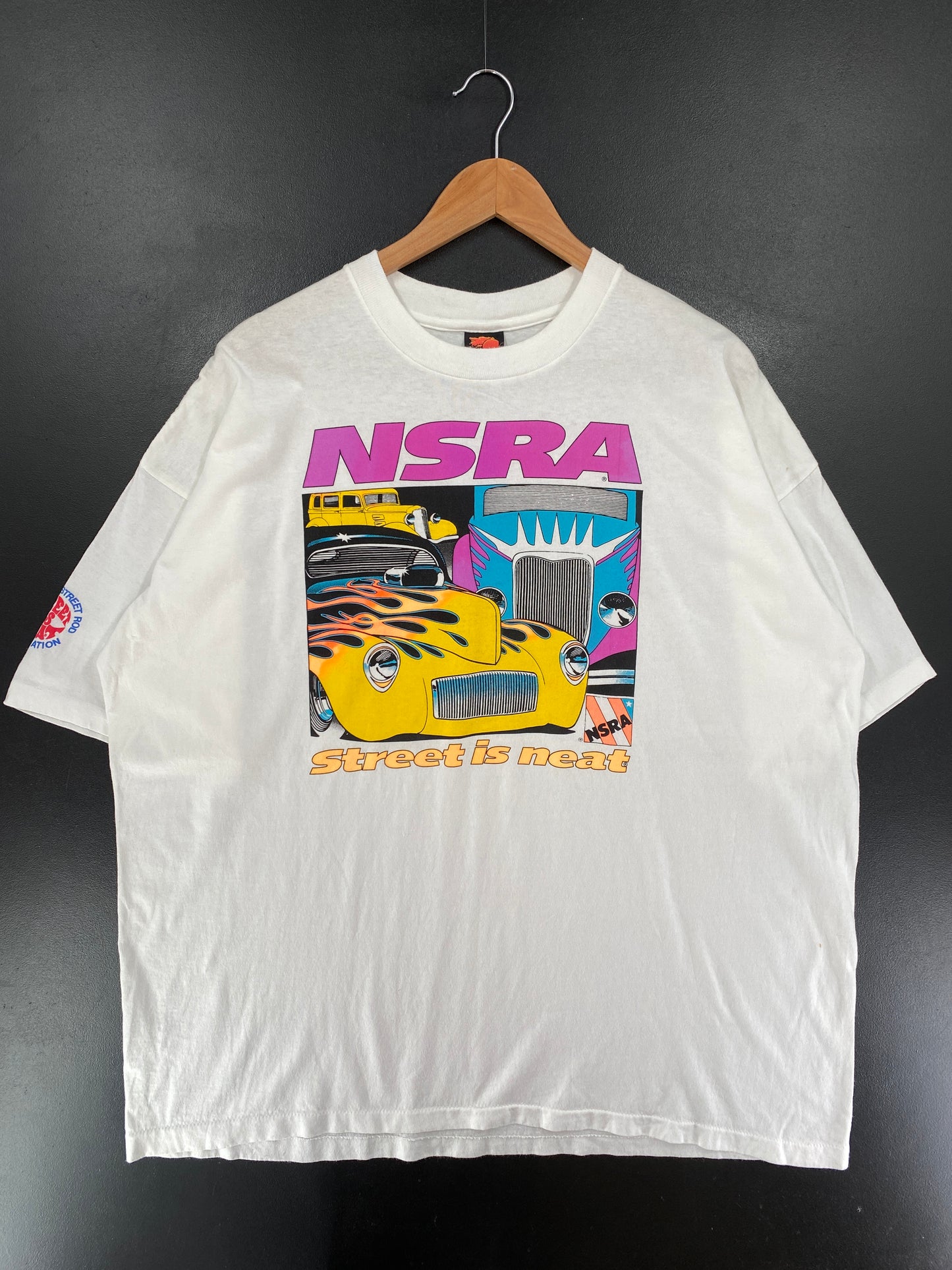 90's NATIONAL STREET ROD ASSOCIATION Made in USA Size XXL Vintage Racing T-shirt / G7021T