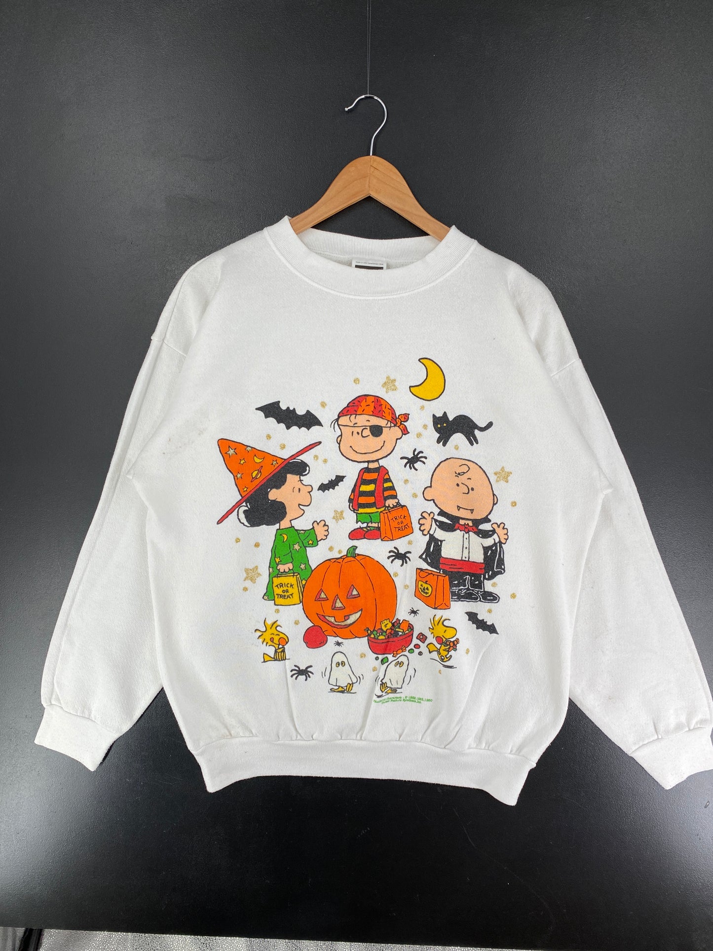 90's SNOOPY HALLOWEEN Made in USA Size XL Vintage Sweat- Shirt / F3123S