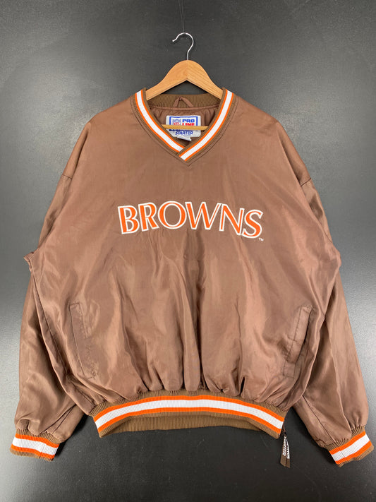 90’s STARTER x CLEAVELAND BROWNS Size XL NFL Nylon Jacket / F9826J