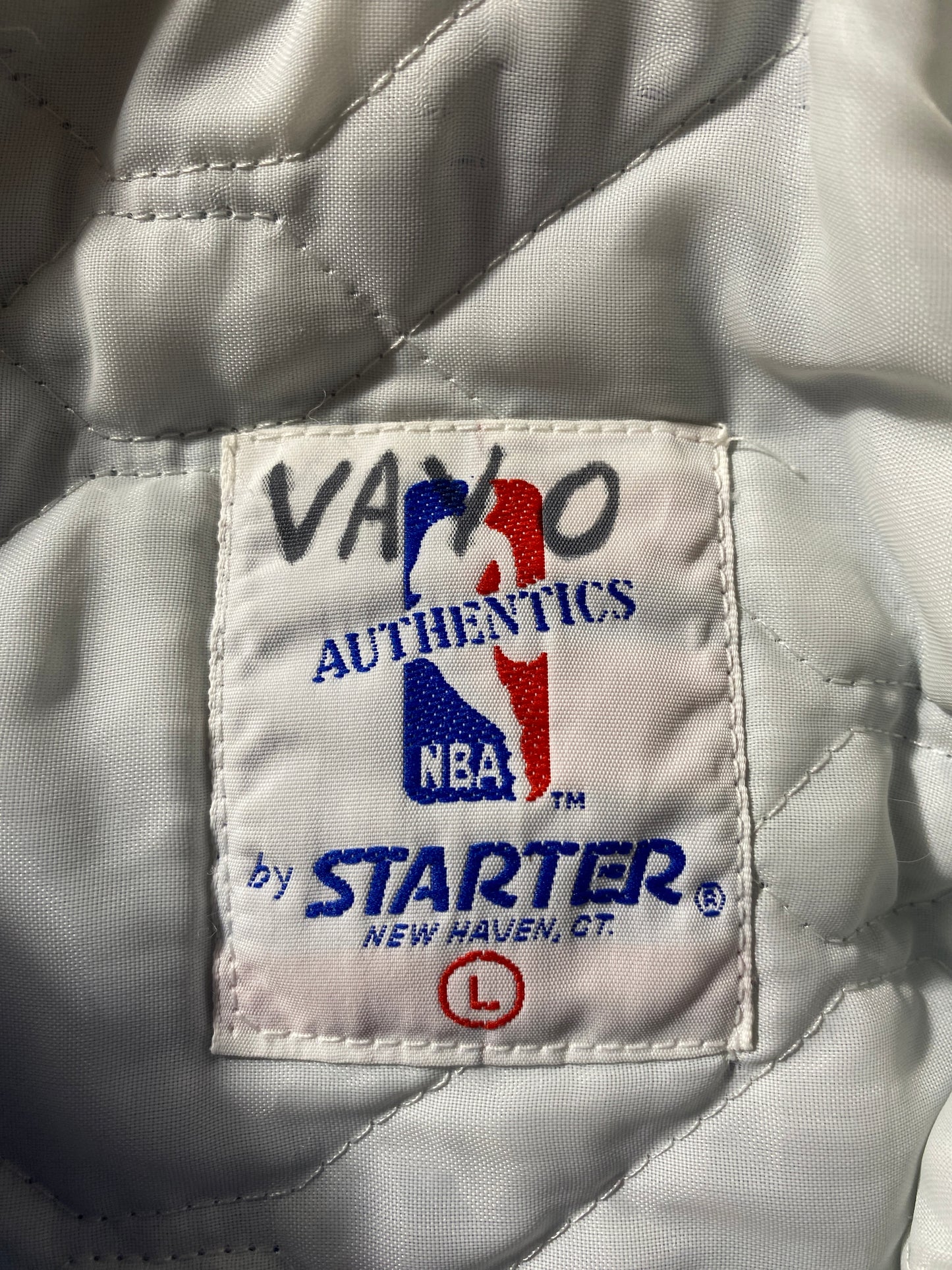 Early 90’s STARTER x NEW YORK JETS Size L NBA Nylon Jacket / F9825J