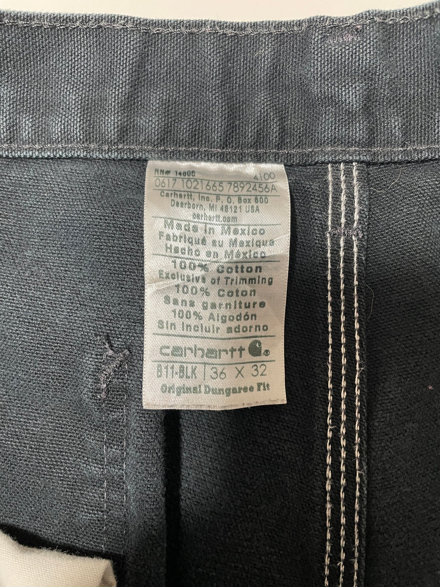 (W34xL30) Vintage CARHARTT Distressed Style Duck Pants / A1159P