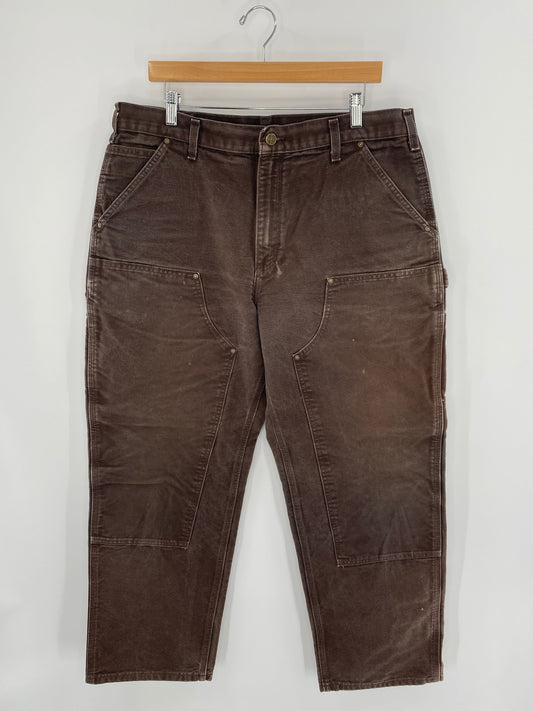 .90's CARHARTT Size W36 x L30  Vintage Double Knee Duck Pants / E7025P