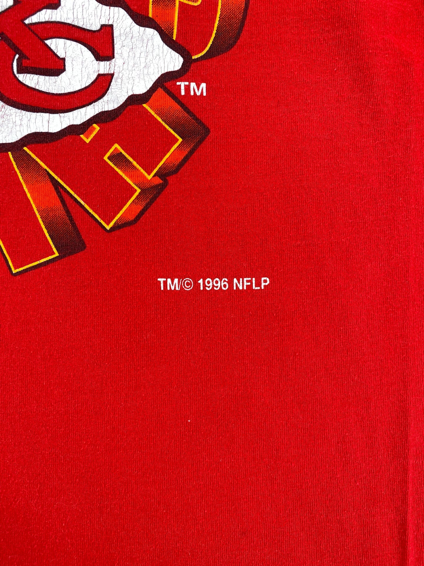 1996 KANSAS CITY CHIEFS Size L Vintage NFL T-Shirt / F4699S