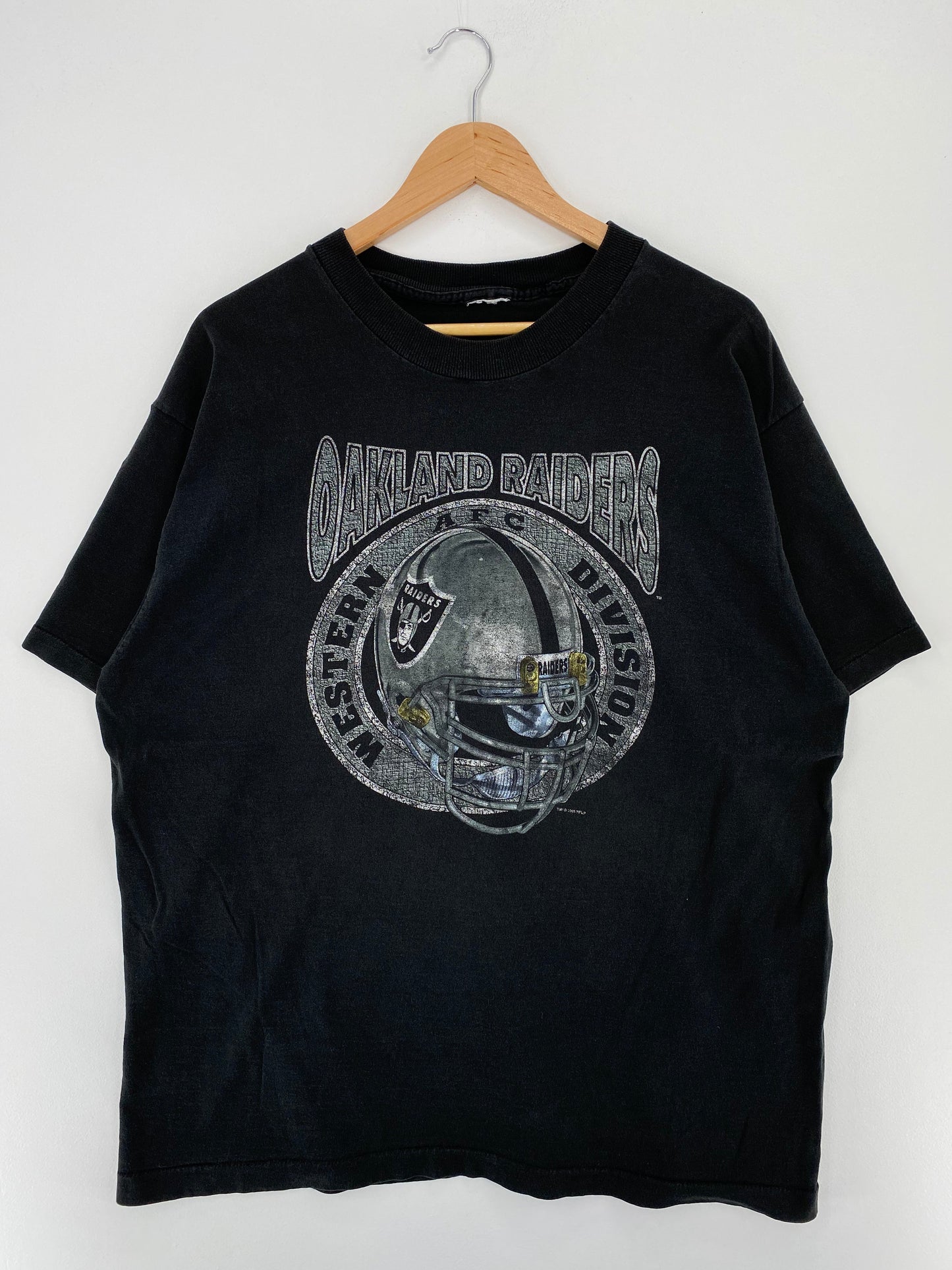 1995 OAKLAND RAIDERS Size No Tag (Approx.XL) Vintage NFL T-Shirt / F4780T