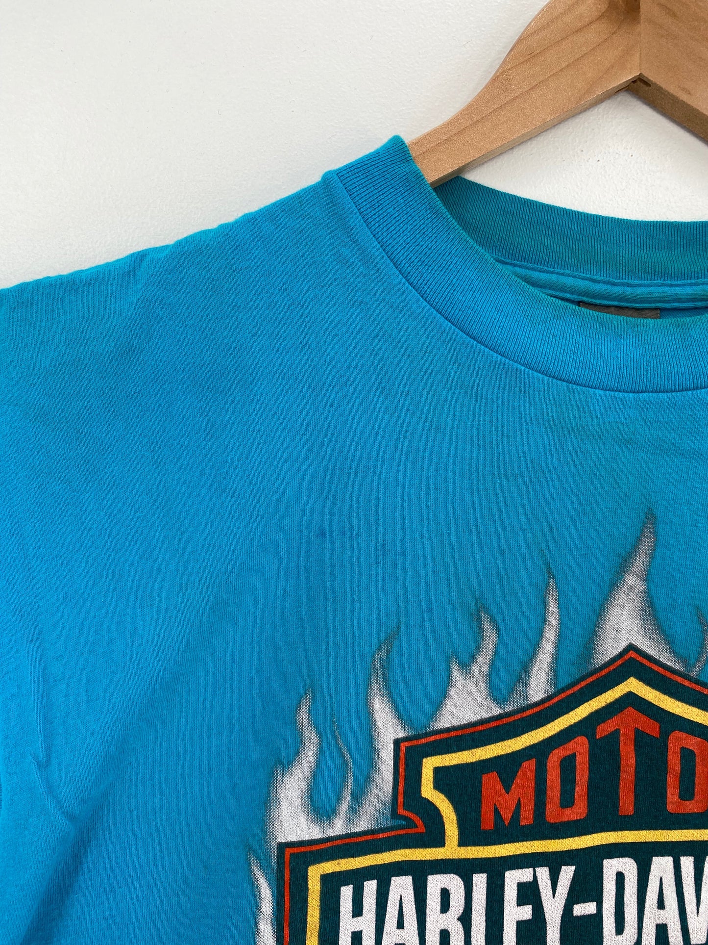 1990 HARLEY DAVIDSON 3D Emnlem Made in USA Size XL Vintage T-Shirt / G3416T