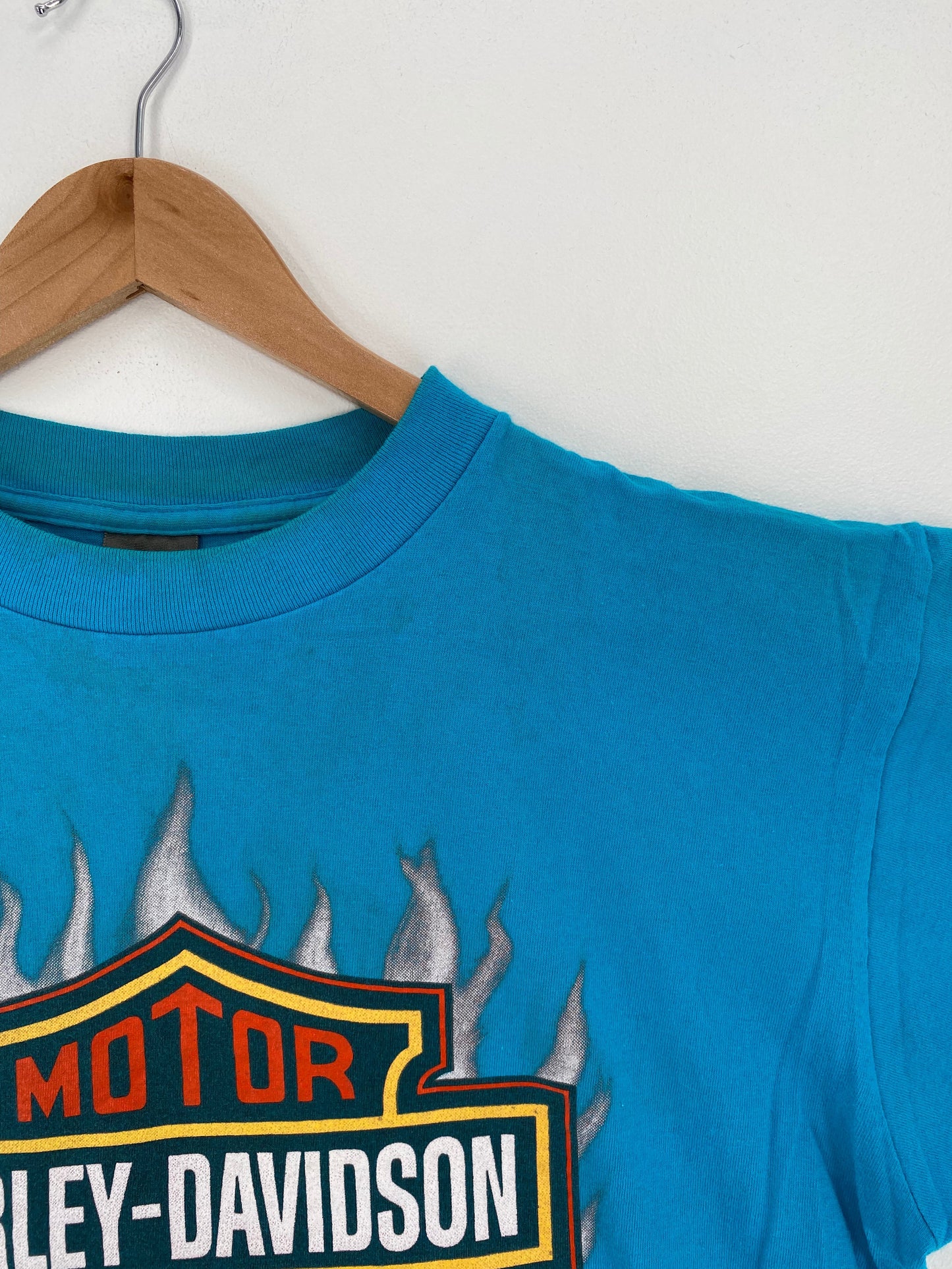 1990 HARLEY DAVIDSON 3D Emnlem Made in USA Size XL Vintage T-Shirt / G3416T