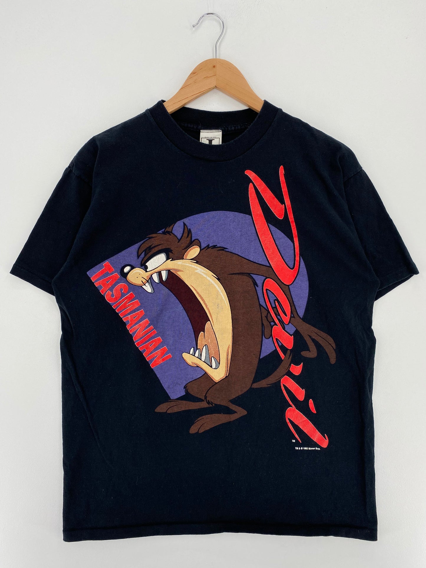 1993 LOONEY TUNES TAZ Made in USA Size L Vintage T-Shirt / F3889T