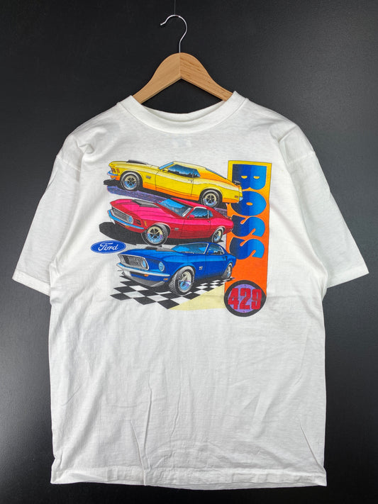 .1991 FORD MUSTANG Made in USA Size XL Vintage Racing T-shirt / E8216T