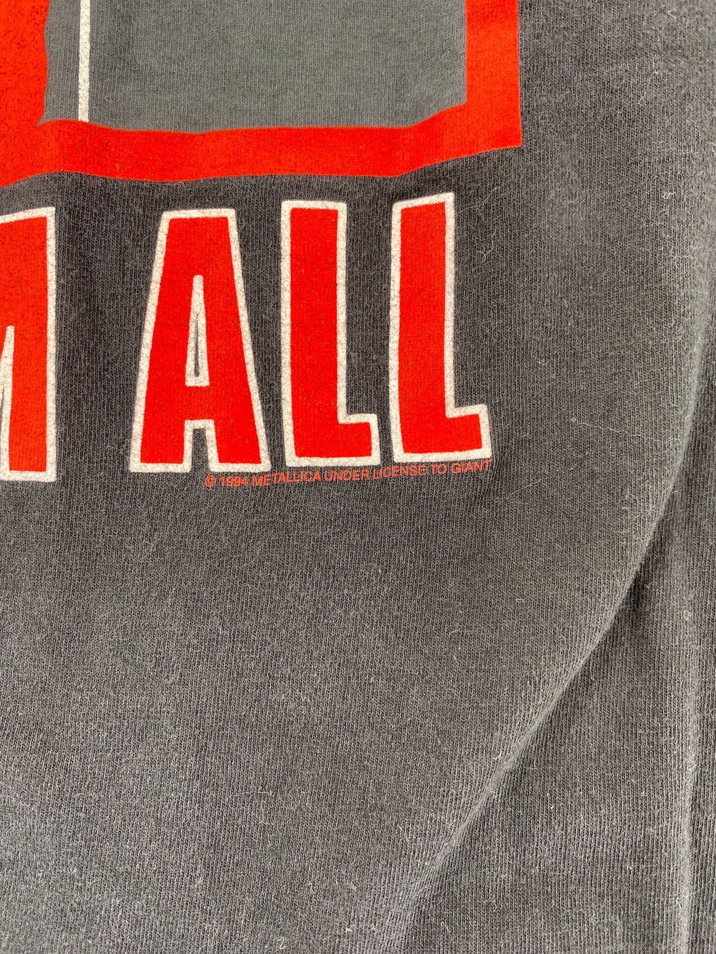00’ METALLICA Size XL Music T-shirt / E6988T