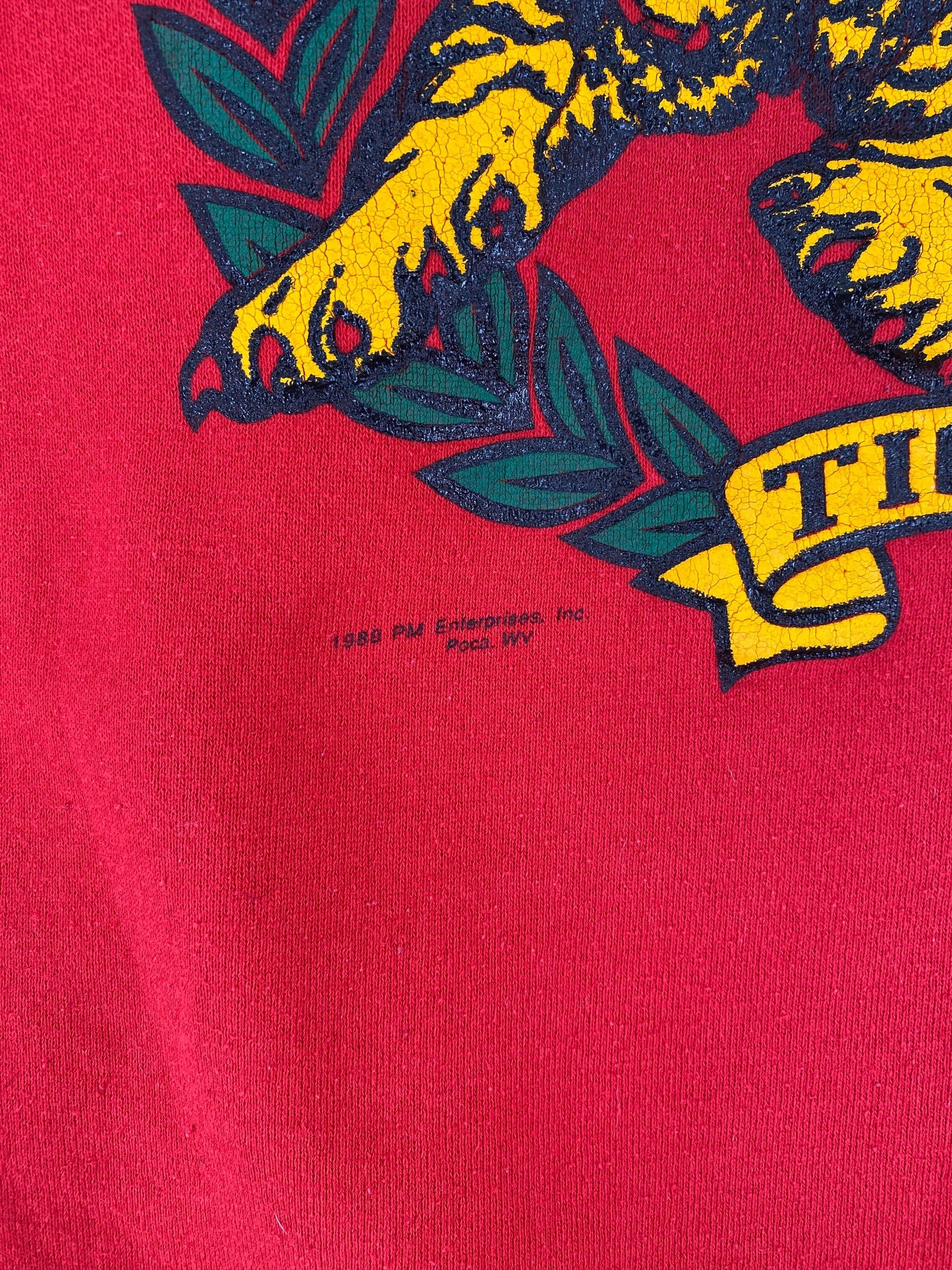 1989 MISSOURI TIGERS Made in USA Size L Vintage College Sweat-shirt / G2181S