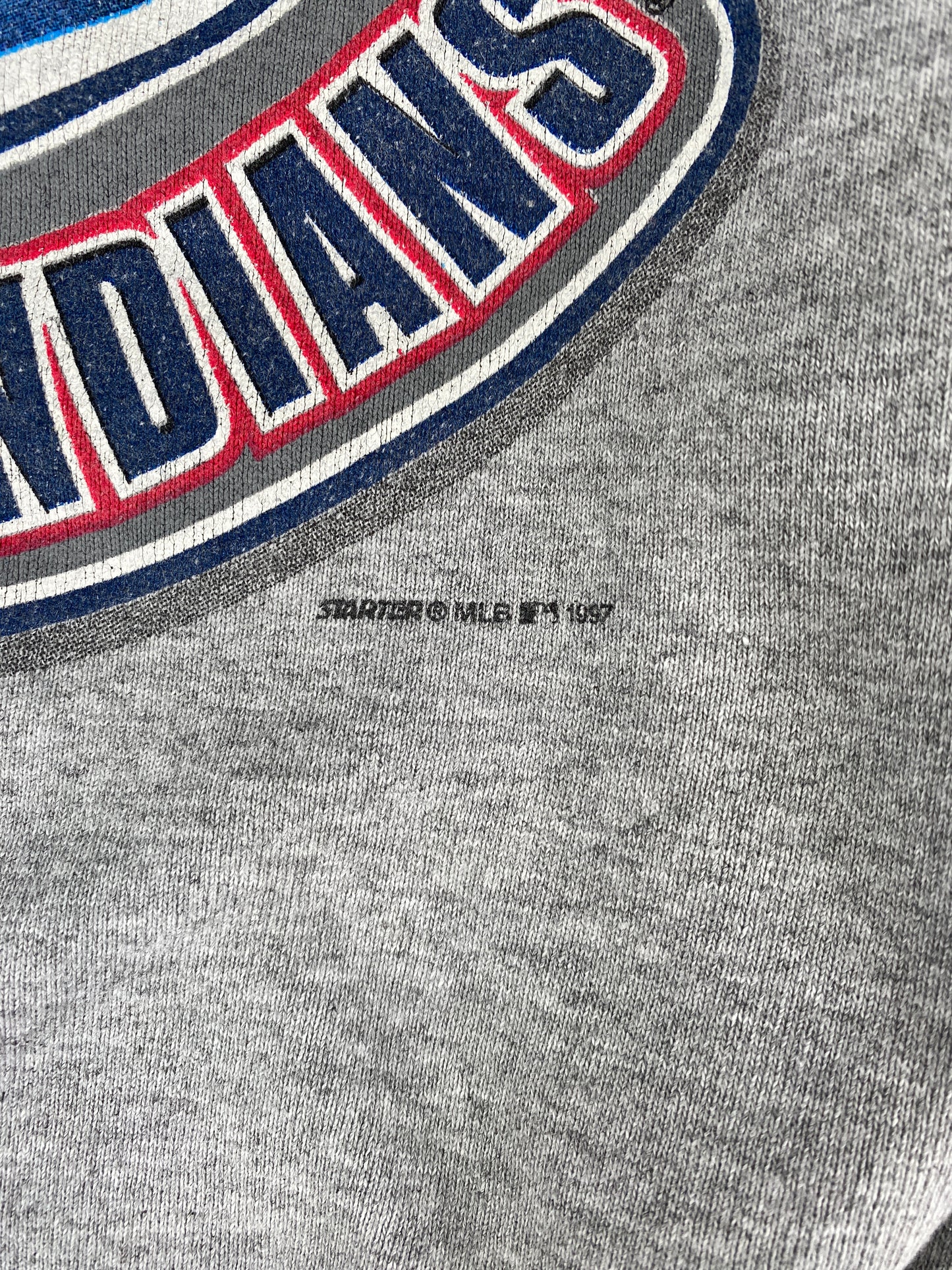 1997 STARTER x CLEVELAND INDIANS Size No Tag (Approx.L) Vintage MLB Sweat-Shirt / E7741S