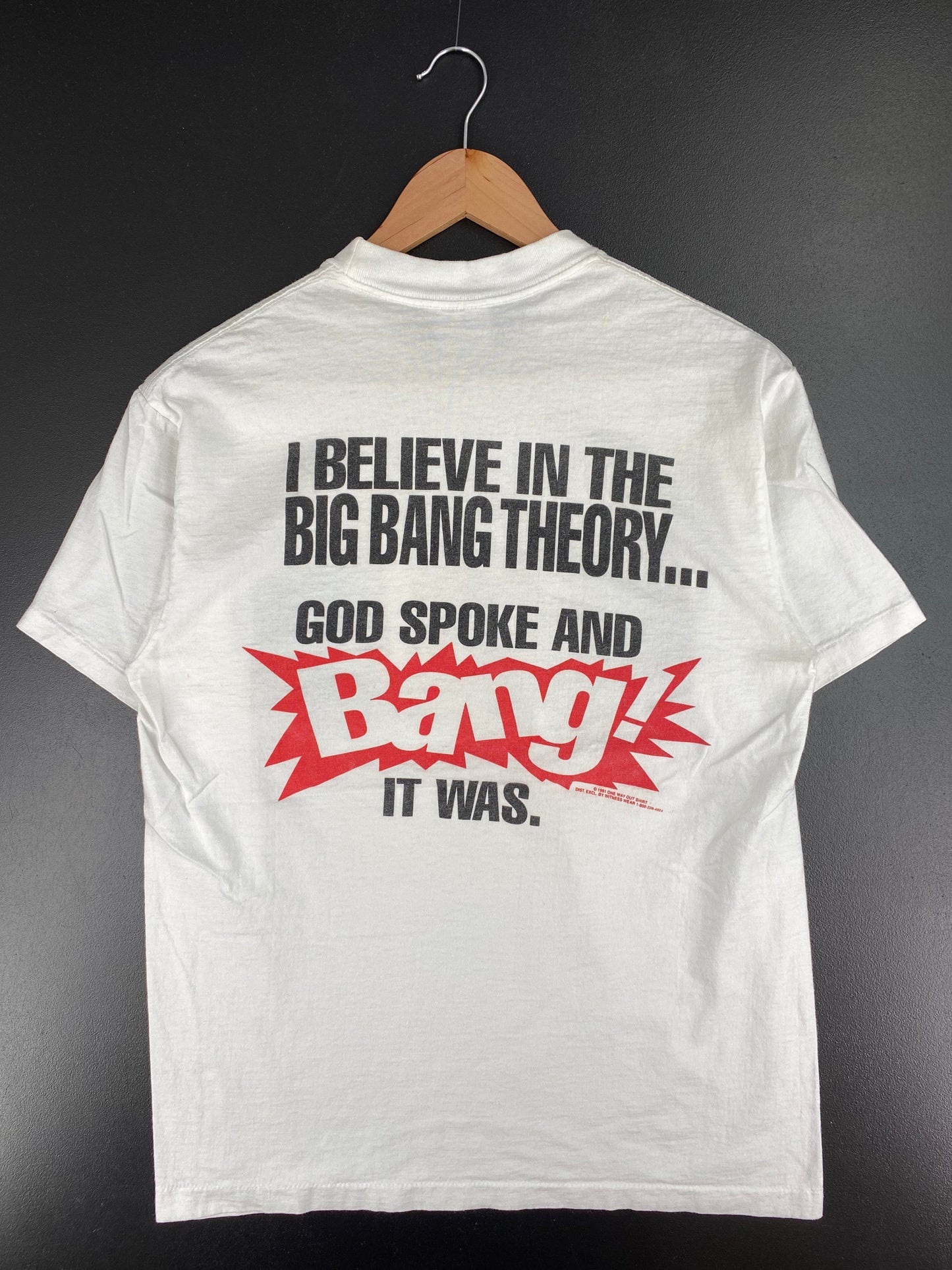 1991 ONE WAY OUT Made in USA Size L Vintage T-Shirt / G562T