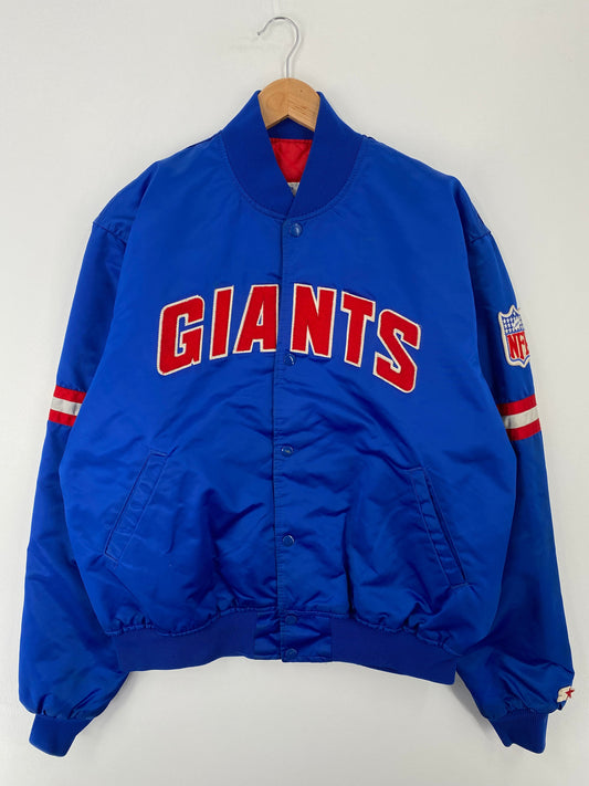 90’s STARTER x GIANTS Made in USA Size XL Vintage NFL Button down Nylon Jacket / F5570N