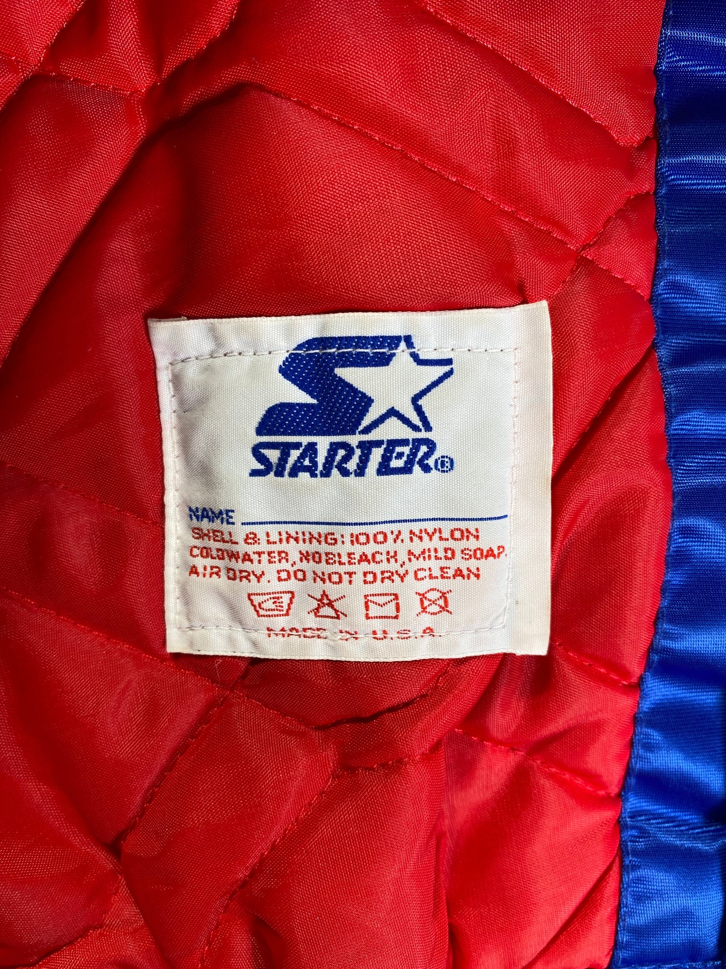 90’s STARTER x GIANTS Made in USA Size XL Vintage NFL Button down Nylon Jacket / F5570N