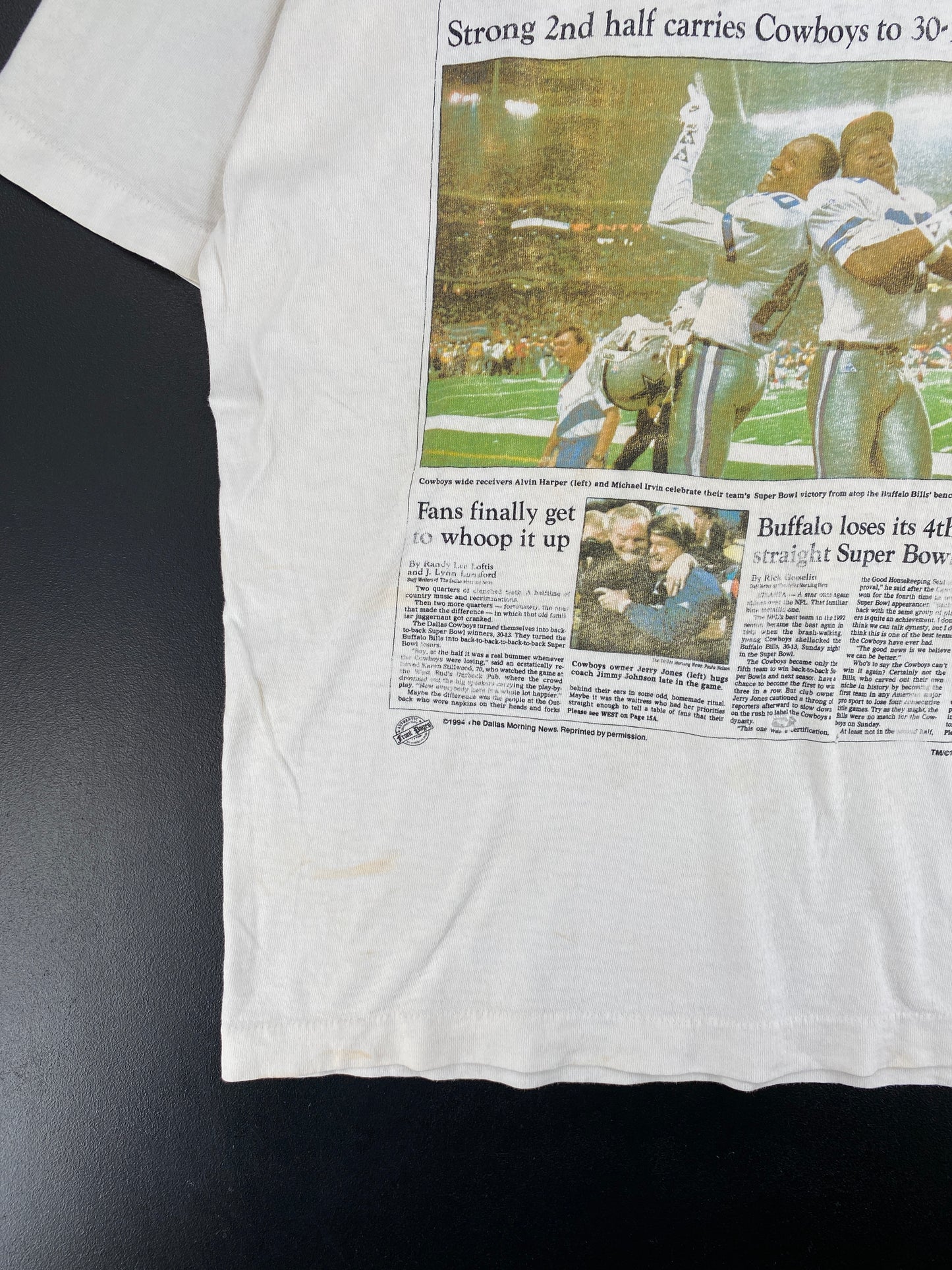1994 DALLAS COWBOYS Made in USA Size L Vintage NFL T-shirt / E9242T