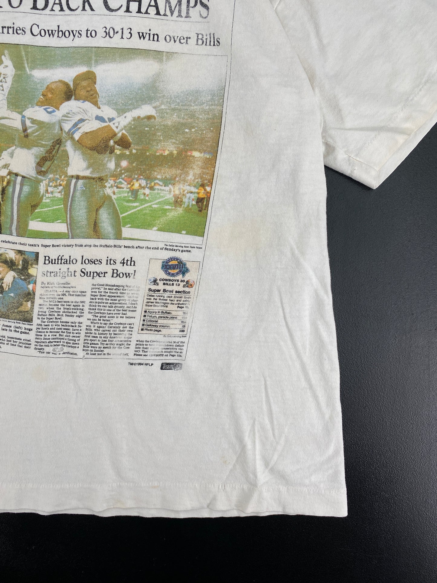 1994 DALLAS COWBOYS Made in USA Size L Vintage NFL T-shirt / E9242T