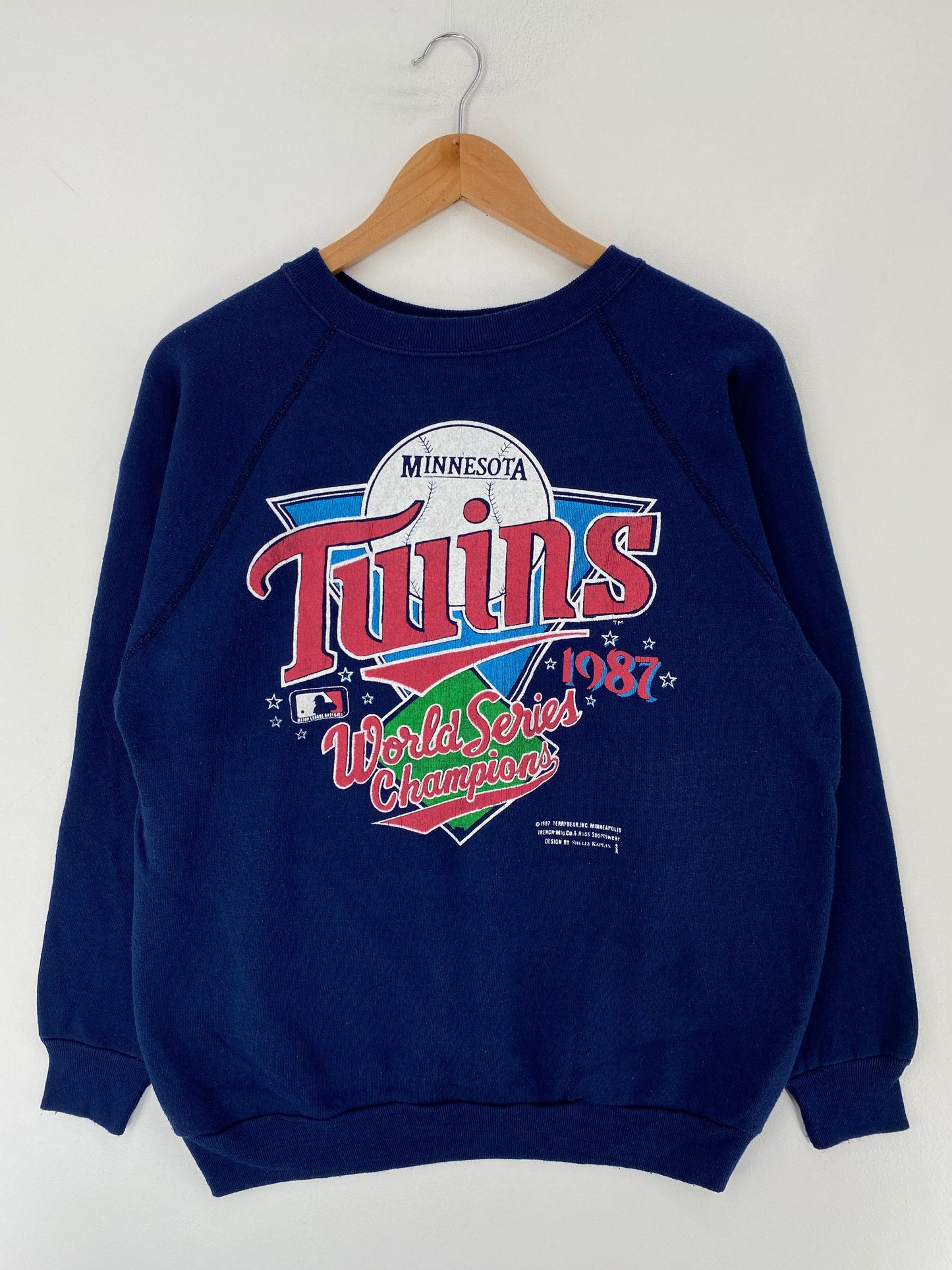 1987 MINNESOTA TWINS Made in USA Size XL Vintage MLB Sweat-Shirt / F7433S