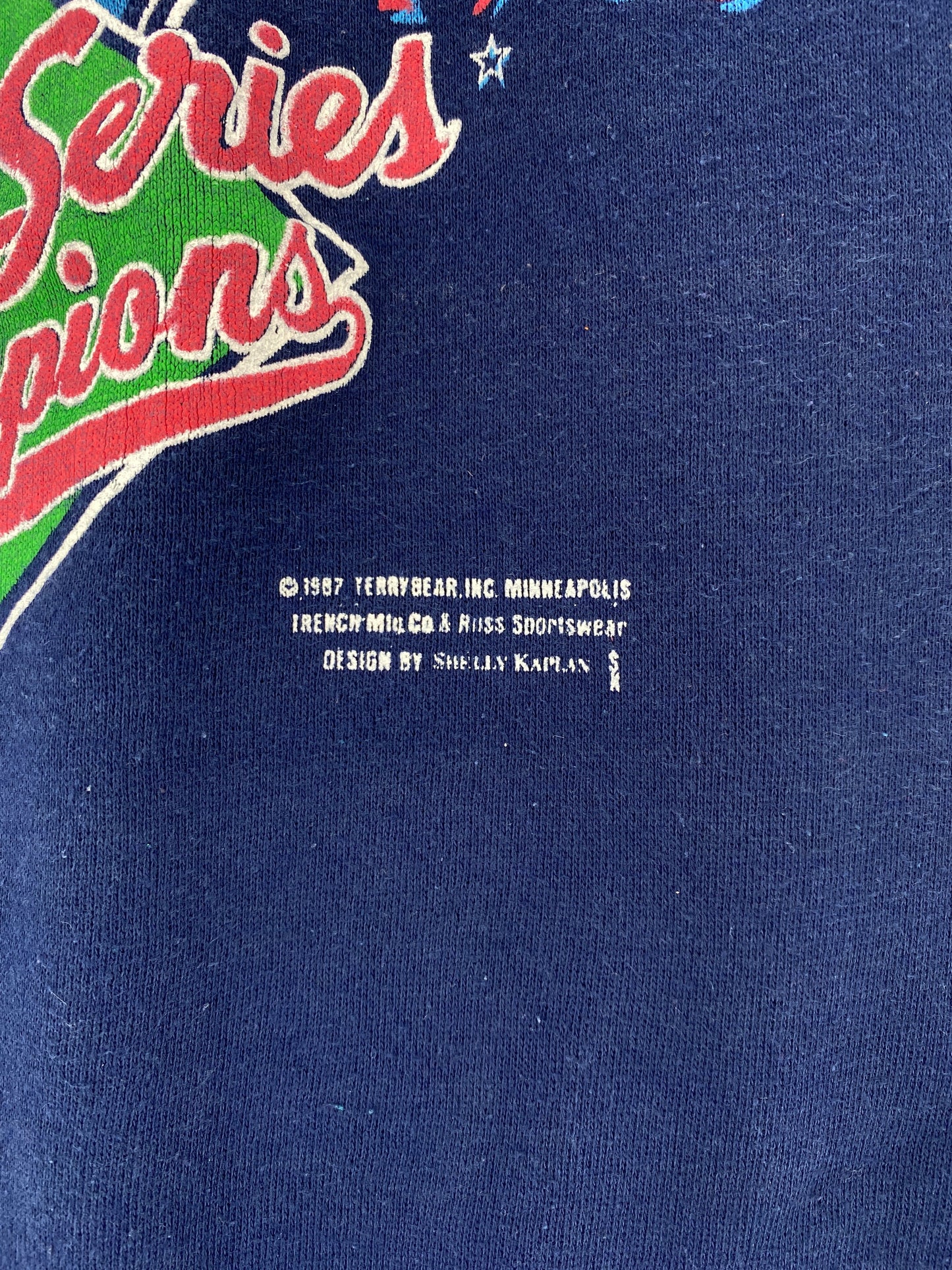 1987 MINNESOTA TWINS Made in USA Size XL Vintage MLB Sweat-Shirt / F7433S