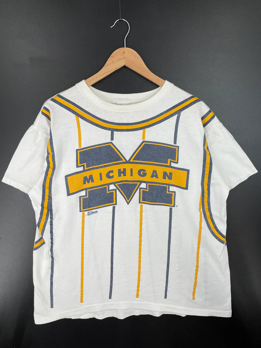 .90's SALEM x MICHIGAN Made in USA Size XL Vintage College T-shirts / E8666T