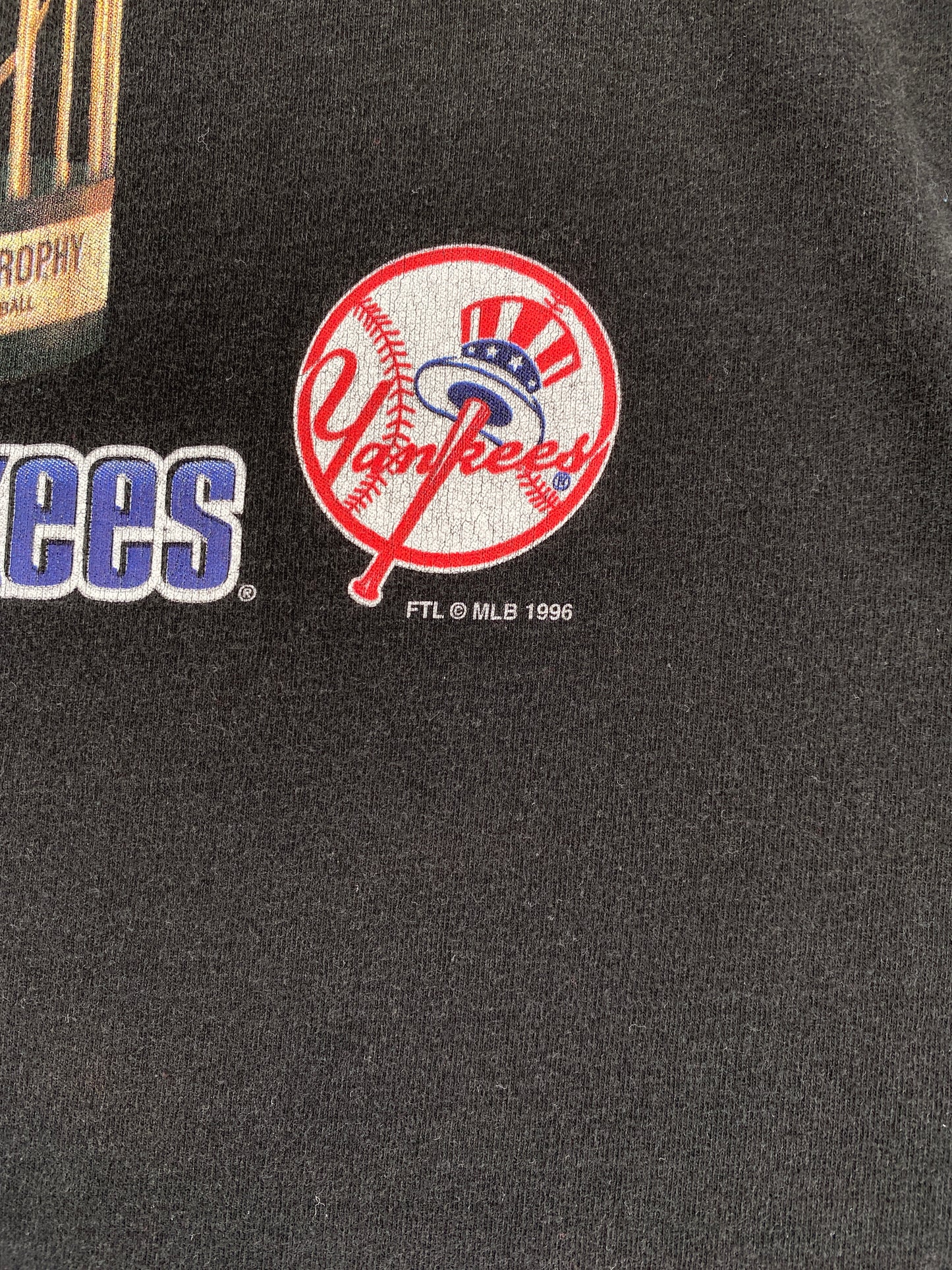 1996 NEW YORK YANKEES Made in USA Size L Vintage MLB T-Shirt / E8701T