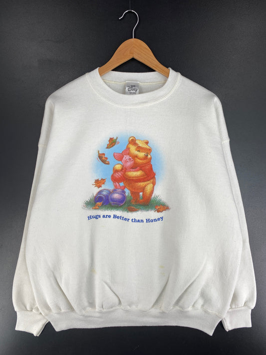 00’ DISNEY POOH & PIGLET Made in USA Size L/XL Vintage Sweat-shirt / F7215S