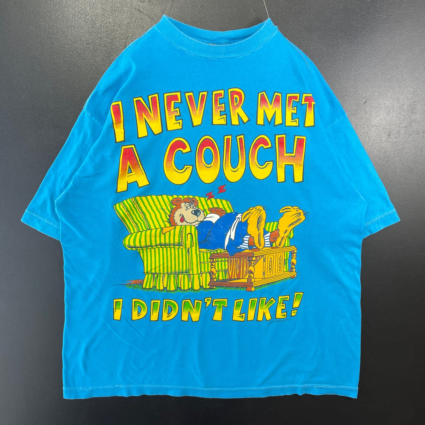 (XL) 90’s ''I NEVER MET A COUCH'' T-Shirt / A0312T