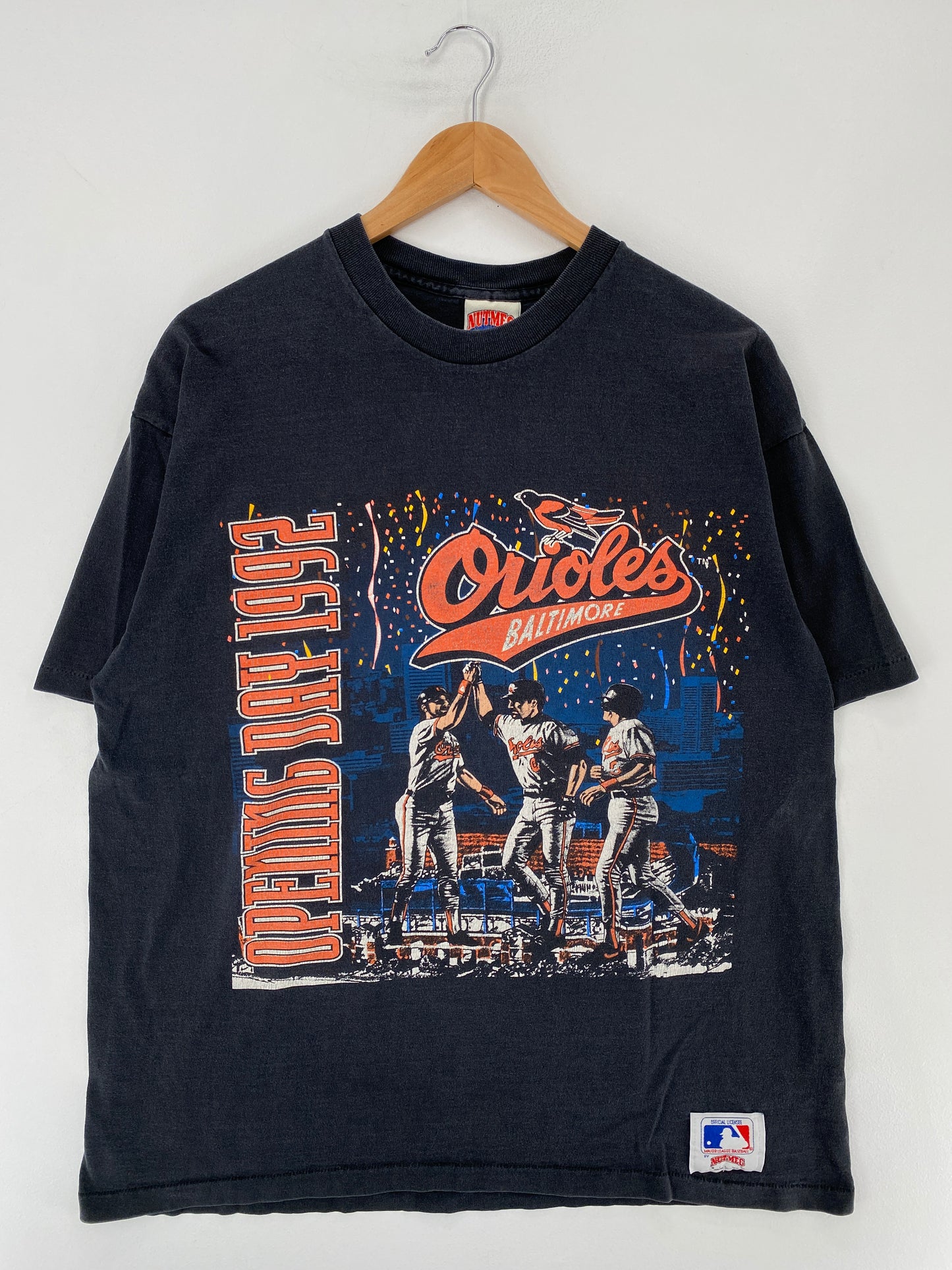 1992 BALTIMORE ORIOLES Made in USA Size XL Vintage MLB T-Shirt / E8815T