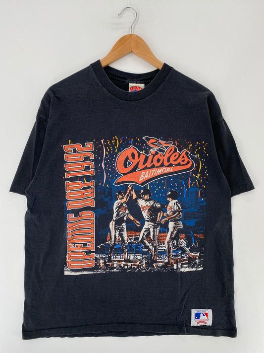 1992 BALTIMORE ORIOLES Made in USA Size XL Vintage MLB T-Shirt / E8815T